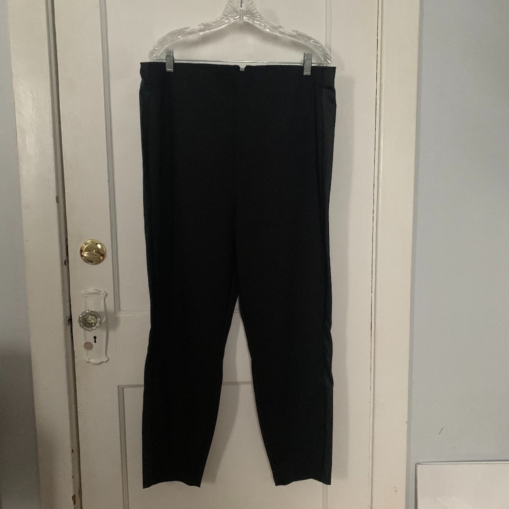 BLACK SKINNY STRETCH TUXEDO PANT